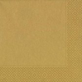 20x Gouden servetten 33 x 33 cm - Thema goud - Tafeldecoratie versieringen