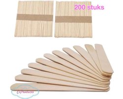 200 stuks Grote Houten Hars Wax spatels wegwerp 15 x 18cm breed Tongspatel Ontharen