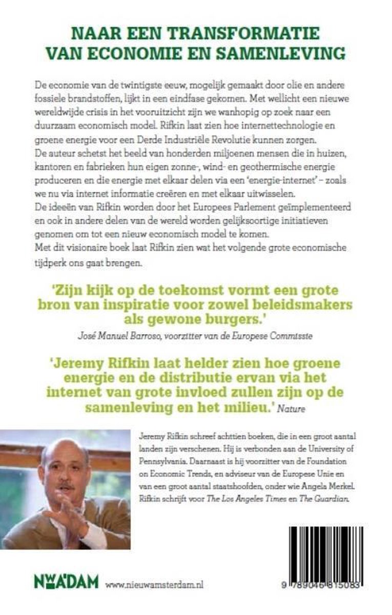 De derde industriele revolutie - back cover