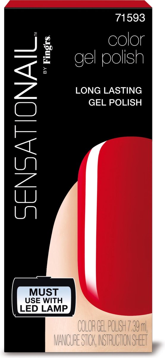 SensatioNail Gel Polish Scarlet Red - Gel nagellak - Rood