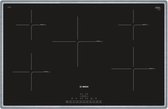 Bosch Serie 6 PIV845FB1E plaque Noir, Acier inoxydable Intégré (placement) Plaque avec zone à induction 5 zone(s)
