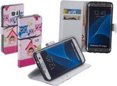 Uiltjes design TPU bookcase Smartphonehoesje voor Samsung Galaxy S7 Edge wallet case