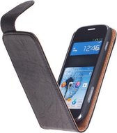 Polar Echt Lederen Zwart HTC One Mini Flipcase Hoesje - Cover Flip Case Hoes