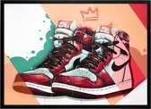 Air Jordan 1 graffiti schilderij (reproductie) 71x51cm