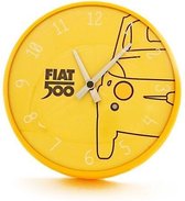Fiat 500 gele wandklok-clock