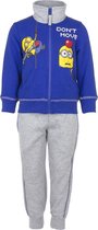 Minions joggingpak - Don't move - Blauw/Grijs - Maat 104 (4 jaar)