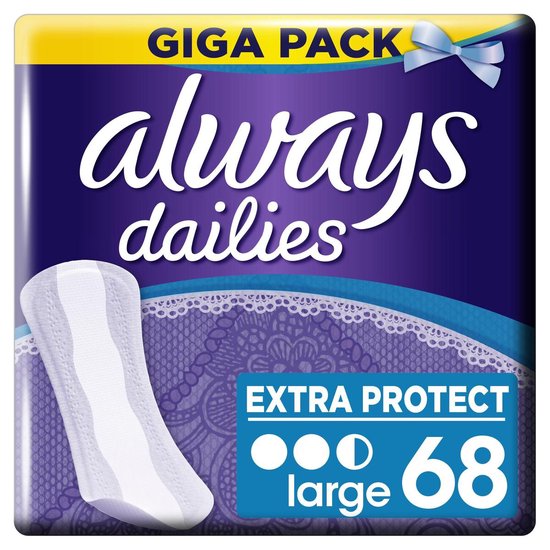 Always Dailies Large Extra Protect - 68 stuks - Inlegkruisjes - Always