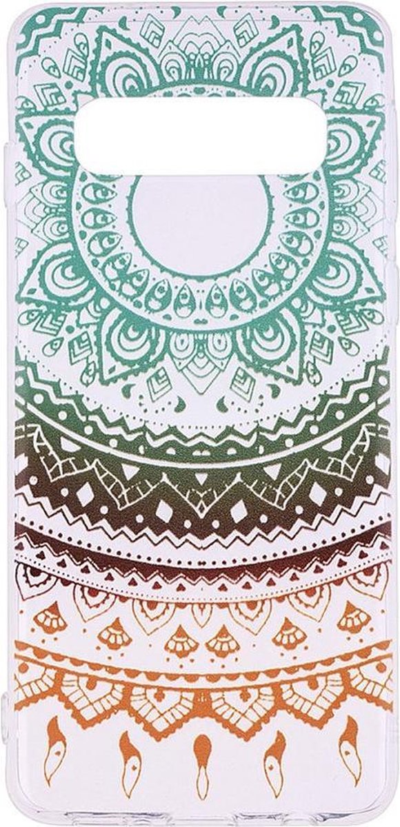 Shop4 - Geschikt voor Samsung Galaxy S10e Hoesje - Zachte Back Case Gekleurde Mandala