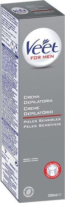 Veet For Men Sensitive Skin Depilatory Cream 200ml | bol.com