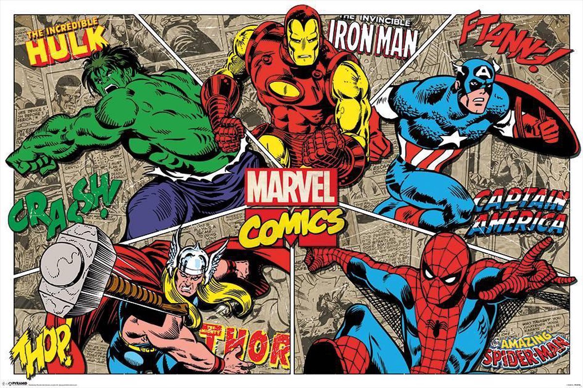 REINDERS Marvel Superhelden - Poster - 91,5x61cm | bol