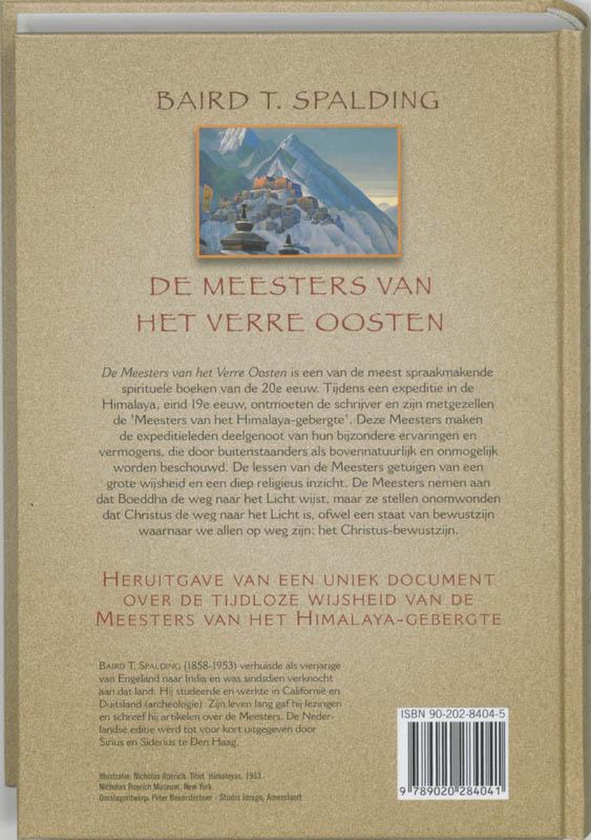 De meesters van het verre oosten - back cover