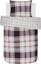 Essenza Novan Dekbedovertrek - Flanel - Eenpersoons (extra breed) - 160x200/220 cm - Burgundy