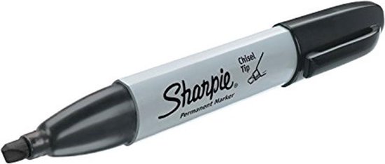gebroken Versterker lawaai Sharpie Zwarte Permanente Chisel Tip Marker - Geschikt voor het markeren  van karton,... | bol.com