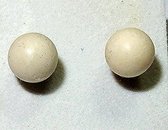 zilveren oorknopjes met howliet 0.5 cm