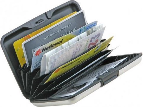 Portefeuille en aluminium - Porte-cartes de crédit - Noir | bol.com