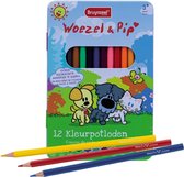 Bruynzeel Woezel & Pip blik 12 kleurpotloden