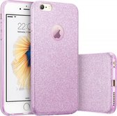 HB Hoesje Geschikt voor Apple iPhone 6 Plus & 6s Plus - Glitter Back Cover - Paars