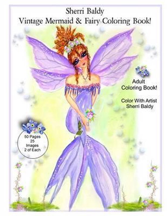 Sherri Baldy Vintage Mermaid and Fairy Coloring Book, Sherri Ann Baldy