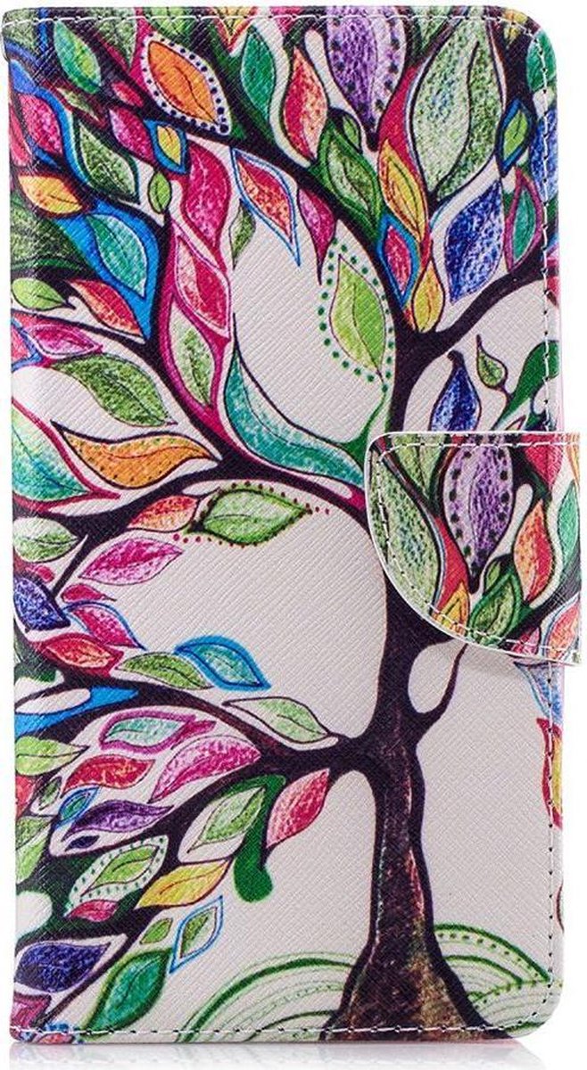 Shop4 - Geschikt voor Nokia 2.1 (2018) Hoesje - Wallet Case Kleurrijke Vlinders