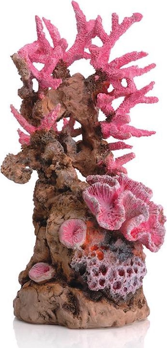 Pink Reef Aquarium Sculptuur - M - Roze - Aquarium decoratie | bol.com