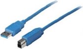 shiverpeaks 3 m USB 3.0 USB-kabel USB 3.2 Gen 1 (3.1 Gen 1) USB A USB B Blauw