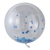 Ginger Ray Pick & Mix - XL ballon gevuld met blauwe confetti Ø 90 cm - Set-3