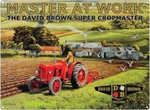 The David Brown super cropmaster 40 x 30 cm metalen wandplaat