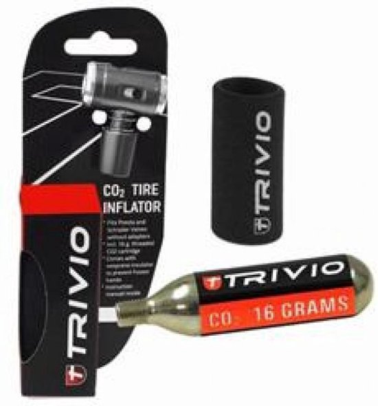 TRIVIO - CO2 Adapter + CO2 Patroon 16 gram + Neoprene Huls - Trivio