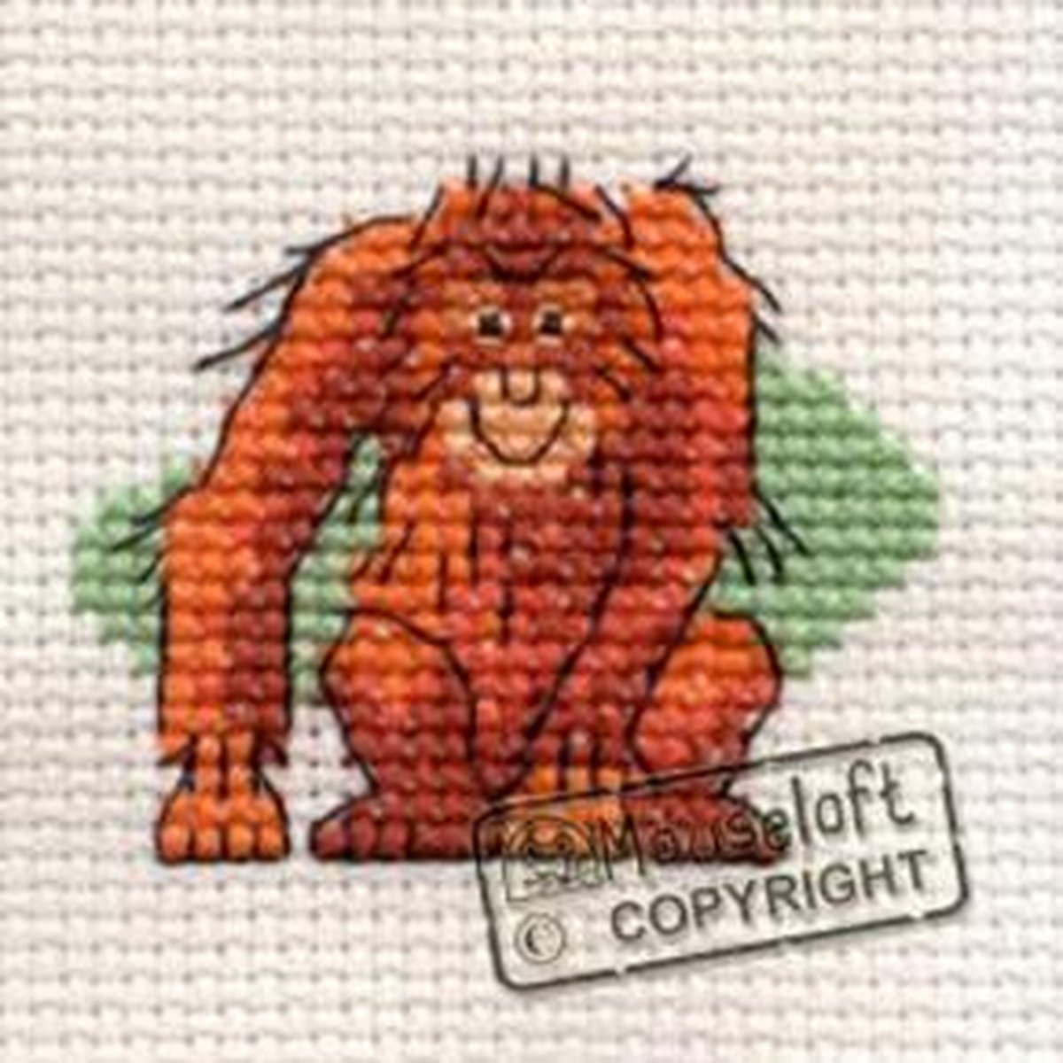 Mini Borduurpakketje Orang Utan - Mouseloft