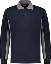 Workman Polosweater Bi-Colour - 2402 navy / grijs - Maat S