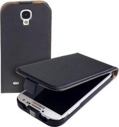 MiniPrijzen - Zwart Eco Leer Flip Case Samsung Galaxy S4 i9500 flip cover kalp cover hoesje voor de Samsung Galaxy S4 i9500