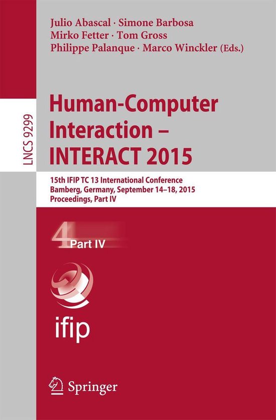 Lecture Notes in Computer Science 9299 - Human-Computer Inte ... - cover