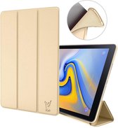 Hoes geschikt voor Samsung Galaxy Tab A 2018 10.5 inch - Trifold Book Case Leer Tablet Hoesje Goud