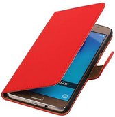 Mobieletelefoonhoesje.nl - Effen Bookstyle Hoesje voor Samsung Galaxy J7 (2016) Rood