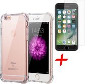 iPhone 6s / 6 Hoesje Transparant - Shock Proof Siliconen Case + Screenprotector