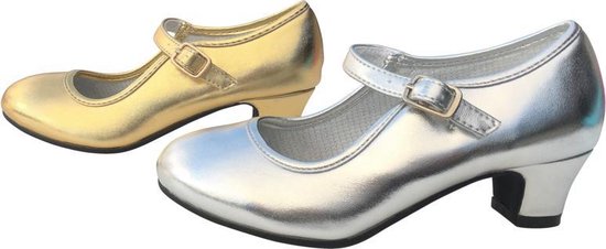 Elsa & Anna schoenen zilver - Spaanse Prinsessen schoenen - maat 29 (binnenmaat 19 cm) bruidsmeisje communie feest