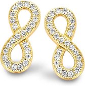 Nouveau Bling 9NB-0169 - Clous d'oreilles en argent - zircone infini 15x6 mm - couleur or