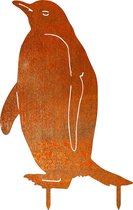 Pinguin - silhouet van cortenstaal