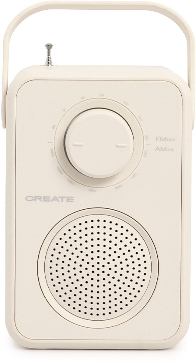 CREATE - Draagbare AM/FM-radio 5 W met ingebouwde luidspreker - Gebroken wit - RADIO SPEAKER STUDIO