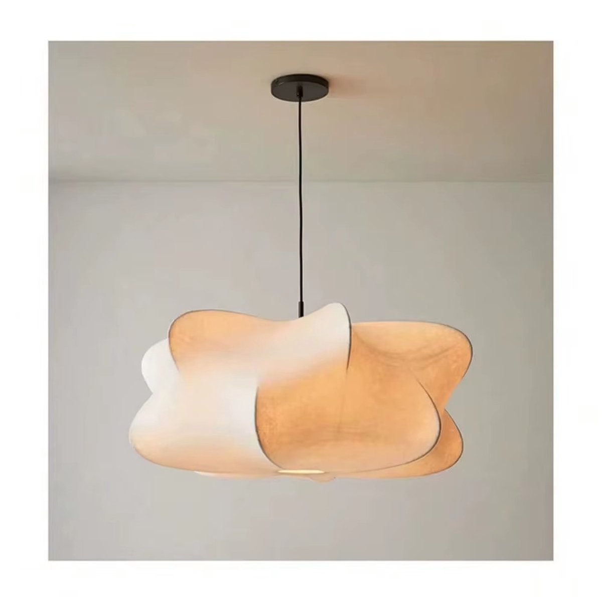 CreateEcom hanglamp - plafondlamp - plafondverlichting - Zijde Hangende Kroonluchter - E27 (Geen Lamp inbegrepen) - 40x28 cm