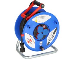 Brennenstuhl Garant IP44 kabelhaspel voor bedrijfsmatig en bouwplaatsen, blauw 40 m H07RN-F 3G2,5 blauw