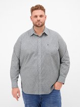 LERROS Modieus herenhemd met print, grote maten , Maat: 6XL , Kleur: BROKEN WHITE , 100% katoen