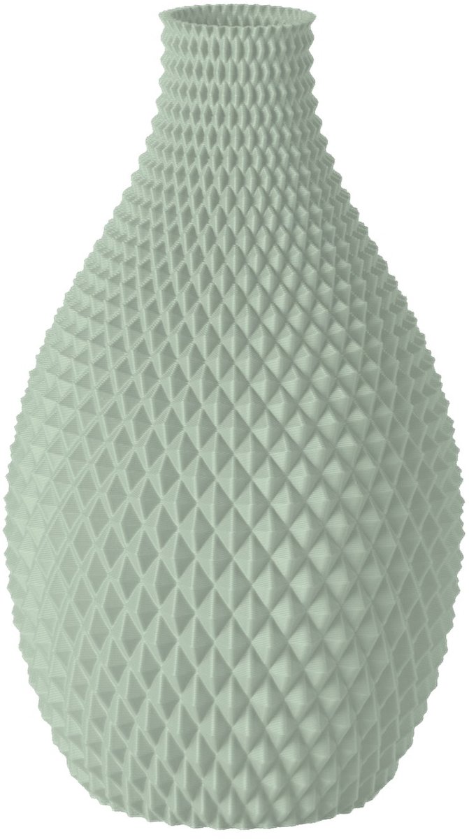 Layvo Xenia Vaas - Salie - 25 cm - droogbloemen vaas - japandi - gerecycled plastic