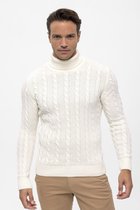 Felix Hardy Kabelgebreide Coltrui - 100% Katoen Heren Ecru - Xl