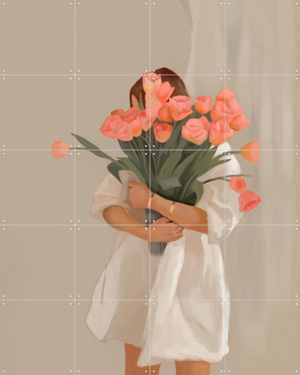IXXI Gift, Branka Kodžoman - 80 x 100 cm - Gratis ophangtool - Grote wanddecoratie en posters - Modern, Digitale Kunst, Woonkamer, Slaapkamer
