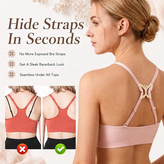 24 stuks BH-clips voor bandjes, racerback clip voor jurken en — afbeelding 2