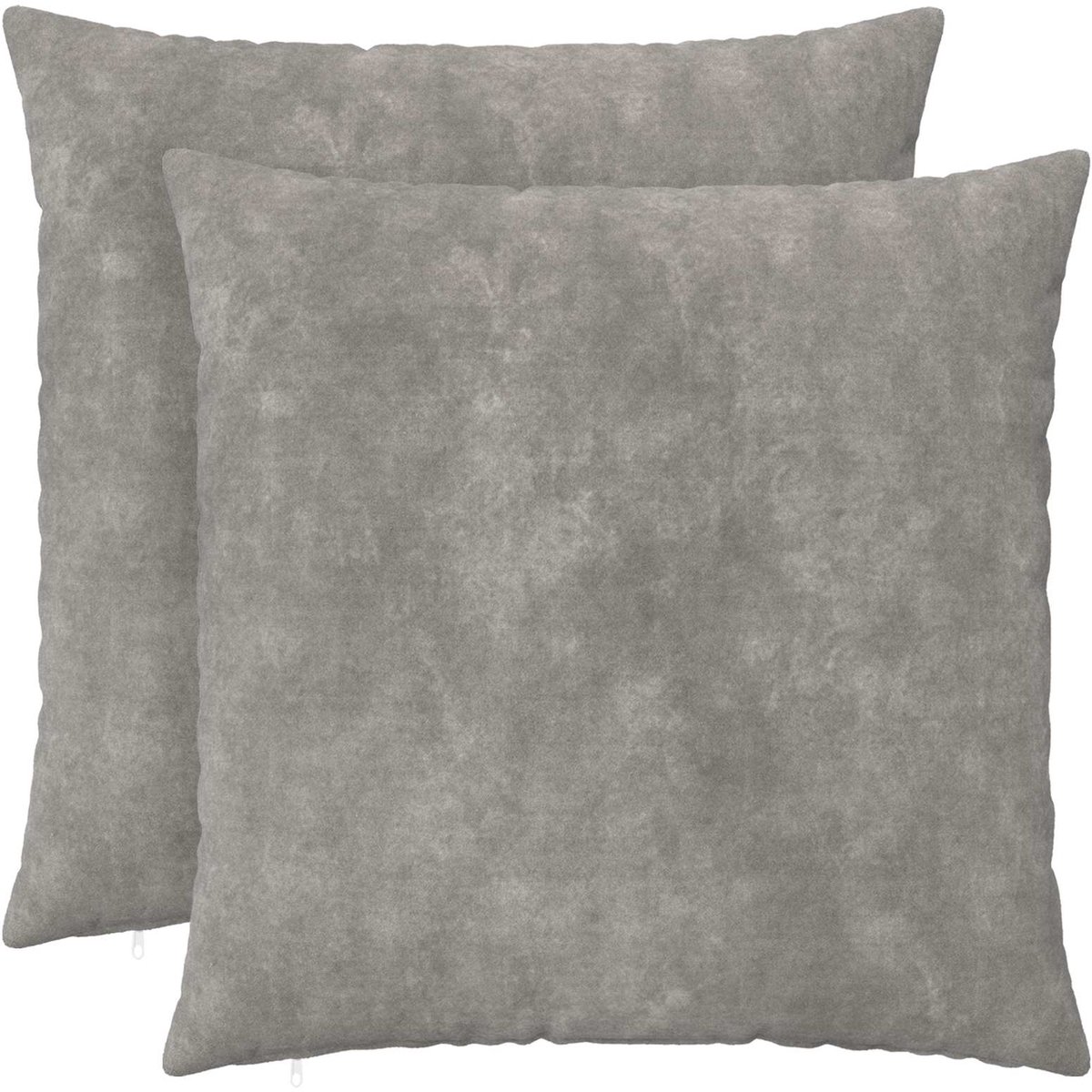 vidaXL Dekenkussen - 2 - st - HEERLEN - Lichtgrijs - 80 - x - 80 - cm