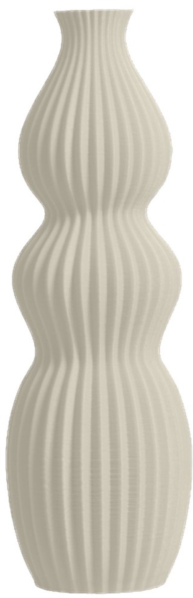 Layvo Isola Vaas - Crème - 20 cm - droogbloemen vaas - organische vaas - gerecycled plastic