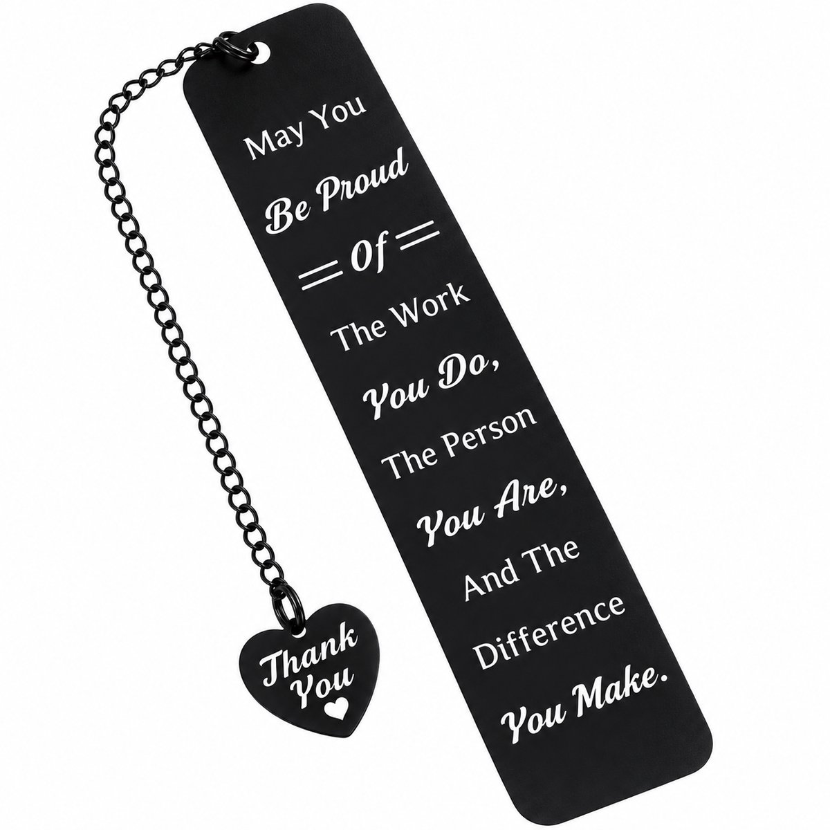 Nina’s Giftshop® Boekenlegger Metaal – “May You Be Proud of the Work You Do” – Motivatie Cadeau – Cadeau voor Collega – Bedankcadeau – Inspirerende Bladwijzer – Cadeau voor Man & Vrouw