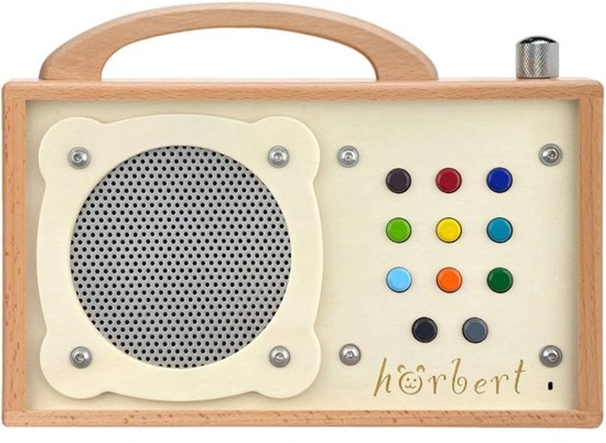 Houten muziekdoos voor kinderen - Met Bluetooth, microfoon en internetradio